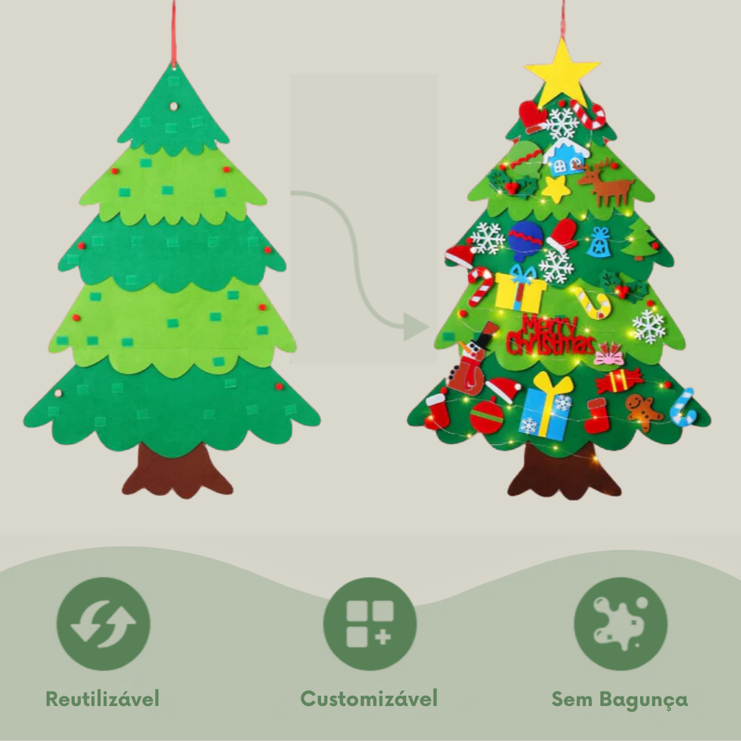 Árvore de Natal Infantil de Feltro