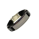 Pulseira Masculina de Couro Sintético com frases religiosas e fecho de aço cirurgico