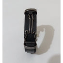 Pulseira Masculina de Couro Sintético com frases religiosas e fecho de aço cirurgico