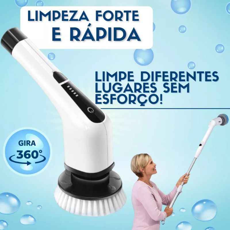 Escova Elétrica de Limpeza Multiuso - 7 em 1