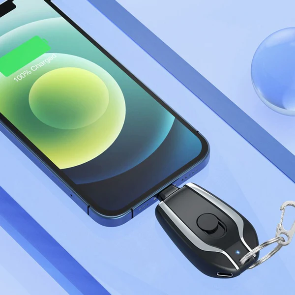 Carregador Portátil Chaveiro Para Android Tipoc iPhone Lightning