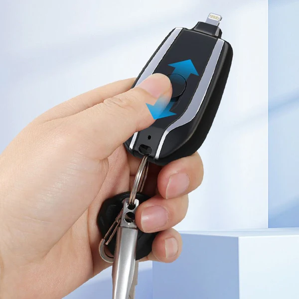 Carregador Portátil Chaveiro Para Android Tipoc iPhone Lightning