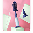 Escova Para Lavar Mamadeira Bico Copo Canudo 3pçs Silicone