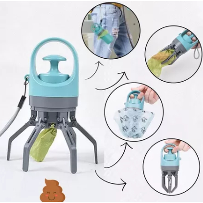 Pá Higiênica Cata Caca com Garras para Pets – Coleta Sem Sujeira e Sem Toque