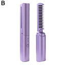 Hot Comb de cabelo sem fio, Mini USB Carregamento Straightener, Aquecimento rápido, Negativo Ion Hair Care, Ferramentas de Styling portáteis, 2in 1