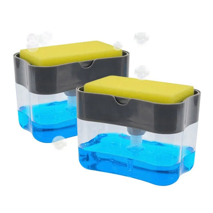 Dispenser para Sabão Liquido Detergente e Porta Esponja 600ml