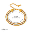 EILIECK-Pulseira de aço inoxidável torcida para mulheres, corrente de pulso banhada a ouro 18k, presente impermeável para joias, braceletes de festa