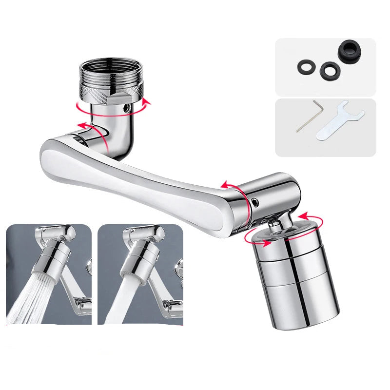 Aço inoxidável universal 1080 ° braço giratório giratório giratório extensão torneira aerador torneira da pia da cozinha extensor 2 modo de fluxo de água.torneira