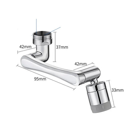 Aço inoxidável universal 1080 ° braço giratório giratório giratório extensão torneira aerador torneira da pia da cozinha extensor 2 modo de fluxo de água.torneira