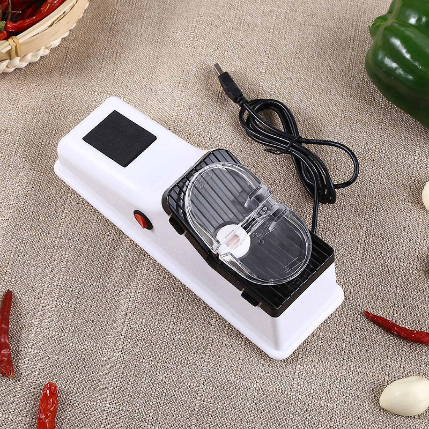 Multifuncional Electric Knife Sharpening Machine, Kitchen Gadget para 5 segundos rápido afiação e polimento