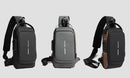 Bolsa de peito antifurto masculina, bolsa de ombro com carregamento usb, pacote crossbody, escola, curta viagem, mensageiro, oxford, pacote de estilingue