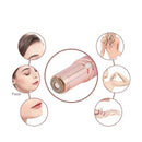 Depilador elétrico em forma de batom portátil para mulheres, aparador indolor de sobrancelha, depilação facial eficaz, barbeador pequeno