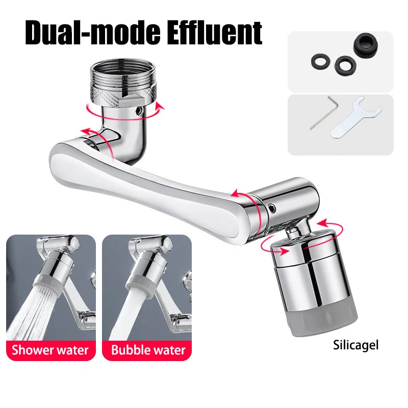Aço inoxidável universal 1080 ° braço giratório giratório giratório extensão torneira aerador torneira da pia da cozinha extensor 2 modo de fluxo de água.torneira
