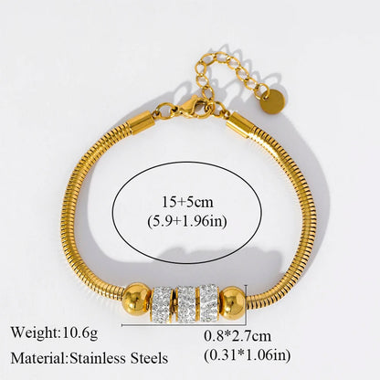 EILIECK-Pulseira de aço inoxidável torcida para mulheres, corrente de pulso banhada a ouro 18k, presente impermeável para joias, braceletes de festa