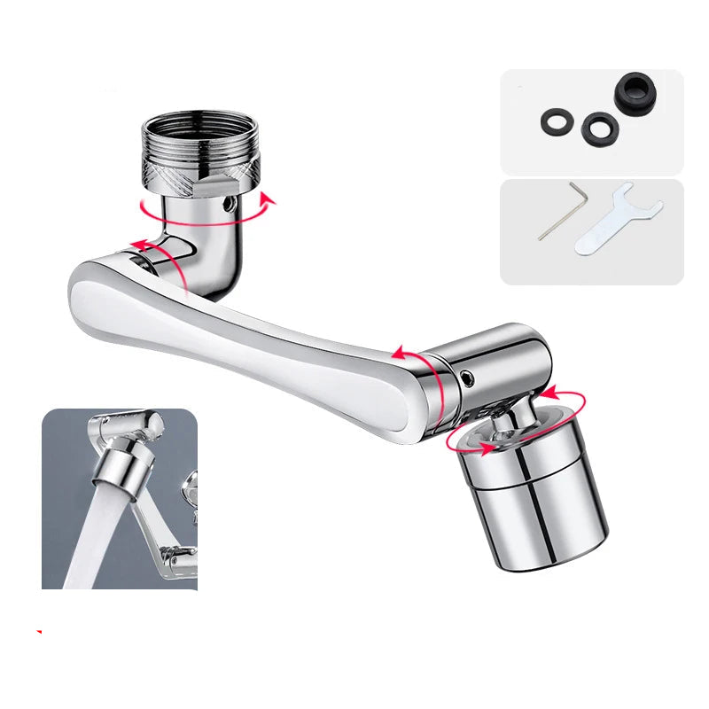 Aço inoxidável universal 1080 ° braço giratório giratório giratório extensão torneira aerador torneira da pia da cozinha extensor 2 modo de fluxo de água.torneira