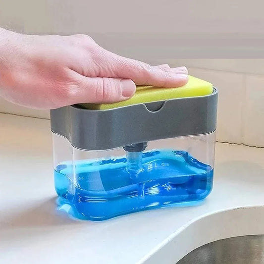 Dispenser para Sabão Liquido Detergente e Porta Esponja 600ml
