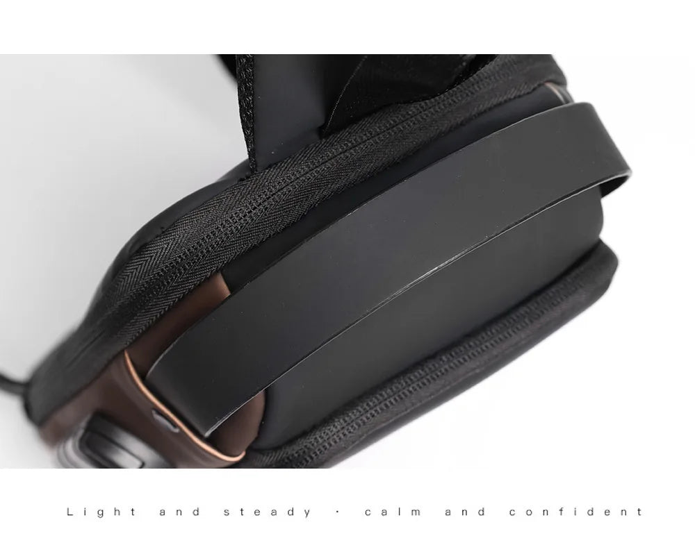 Bolsa de peito antifurto masculina, bolsa de ombro com carregamento usb, pacote crossbody, escola, curta viagem, mensageiro, oxford, pacote de estilingue