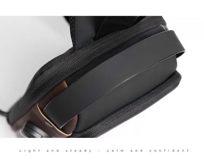 Bolsa de peito antifurto masculina, bolsa de ombro com carregamento usb, pacote crossbody, escola, curta viagem, mensageiro, oxford, pacote de estilingue
