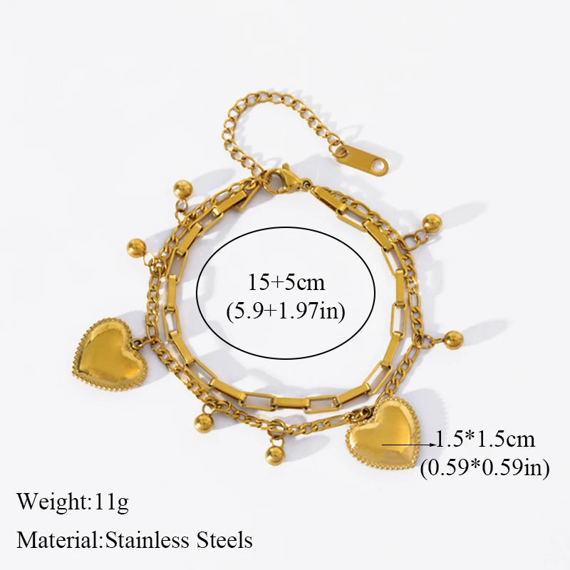 EILIECK-Pulseira de aço inoxidável torcida para mulheres, corrente de pulso banhada a ouro 18k, presente impermeável para joias, braceletes de festa