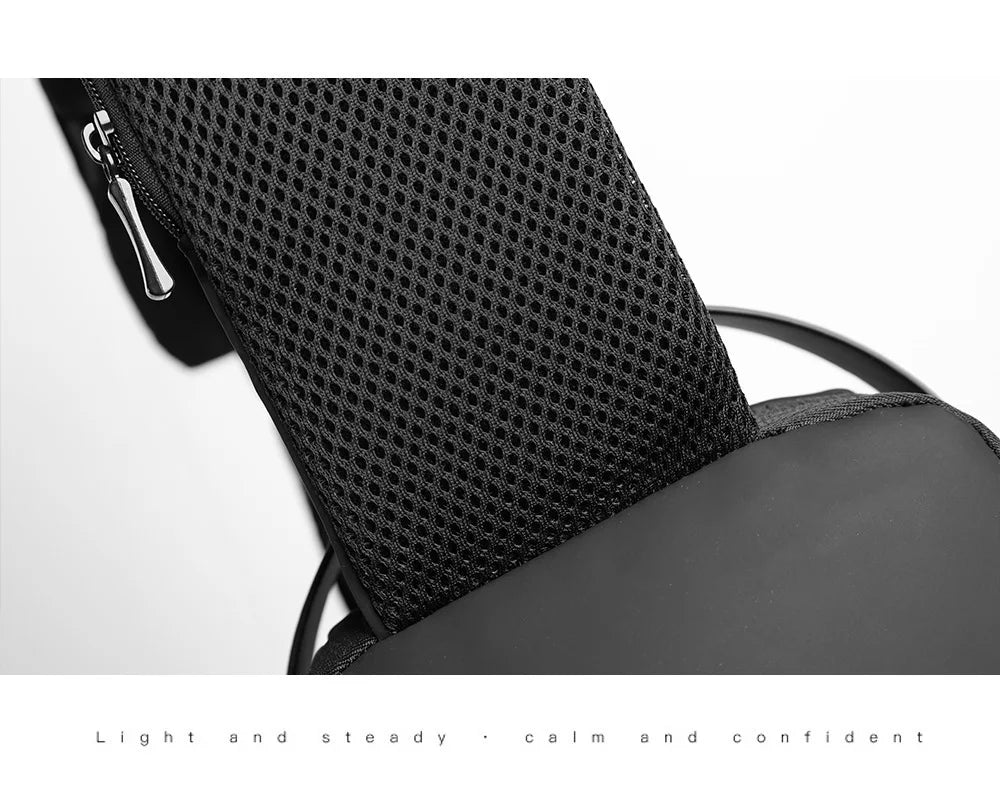 Bolsa de peito antifurto masculina, bolsa de ombro com carregamento usb, pacote crossbody, escola, curta viagem, mensageiro, oxford, pacote de estilingue