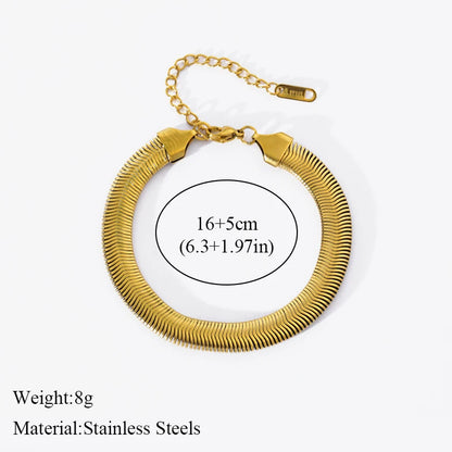 EILIECK-Pulseira de aço inoxidável torcida para mulheres, corrente de pulso banhada a ouro 18k, presente impermeável para joias, braceletes de festa