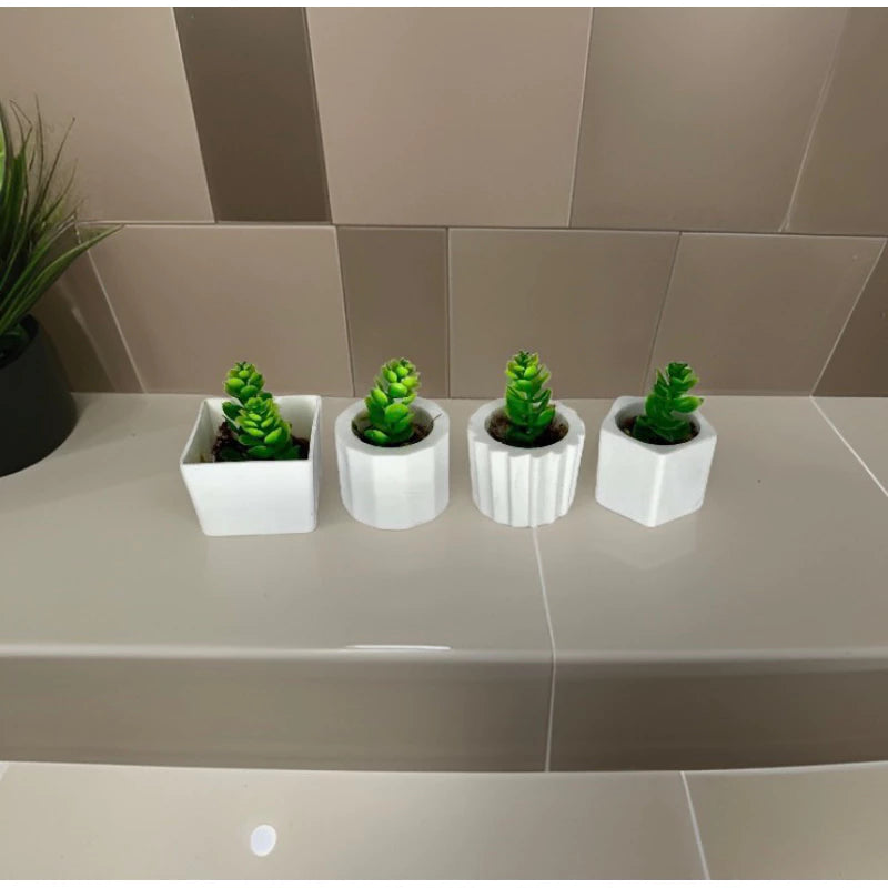 Kit 4 Vasinhos Decoração com Plantinhas