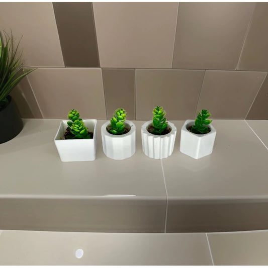 Kit 4 Vasinhos Decoração com Plantinhas