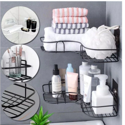 Prateleira Porta Shampoo Sabonete Suporte De Parede com Adesivo(COMPRE 1 LEVE 2)