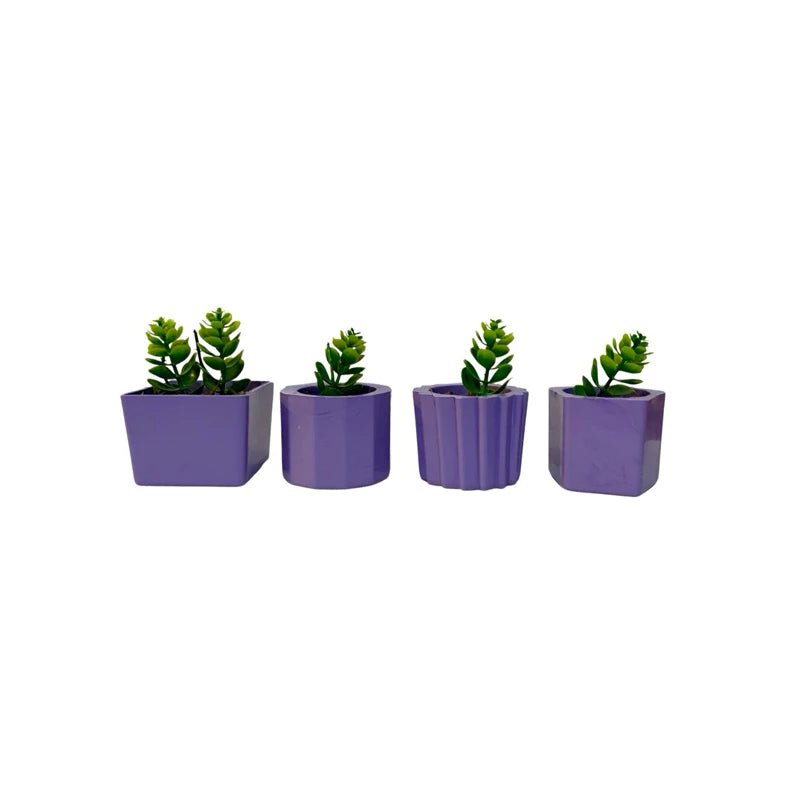Kit 4 Vasinhos Decoração com Plantinhas