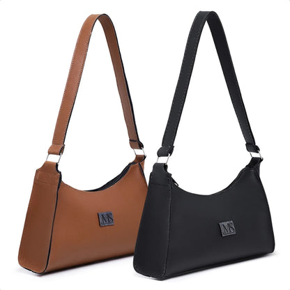 Kit 2 Bolsa Baguete de Ombro Lisa