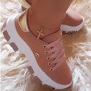 Tênis Novidade 2024 Plataforma NEW FEET Confortável Com Cadarço