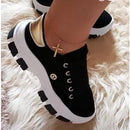 Tênis Novidade 2024 Plataforma NEW FEET Confortável Com Cadarço