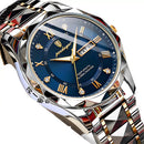 Relógio Masculino Relógio de aço inoxidável de quartzo Relógio luminoso à prova d'água