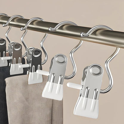 Kit 10-20 Ganchos Cabides Prendedores Multiuso Aço Inoxidável