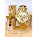 Kits Relógio Masculinos + pulseira + caixa  Á Prova D'água