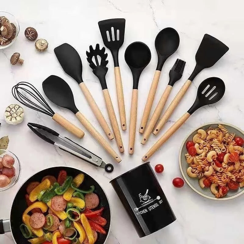 Jogo de Cozinha Kit C/12 Peças de Silicone Utensílios