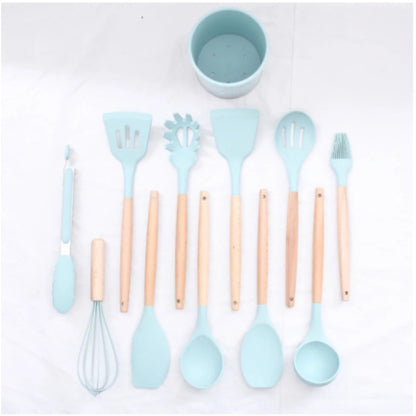 Jogo de Cozinha Kit C/12 Peças de Silicone Utensílios
