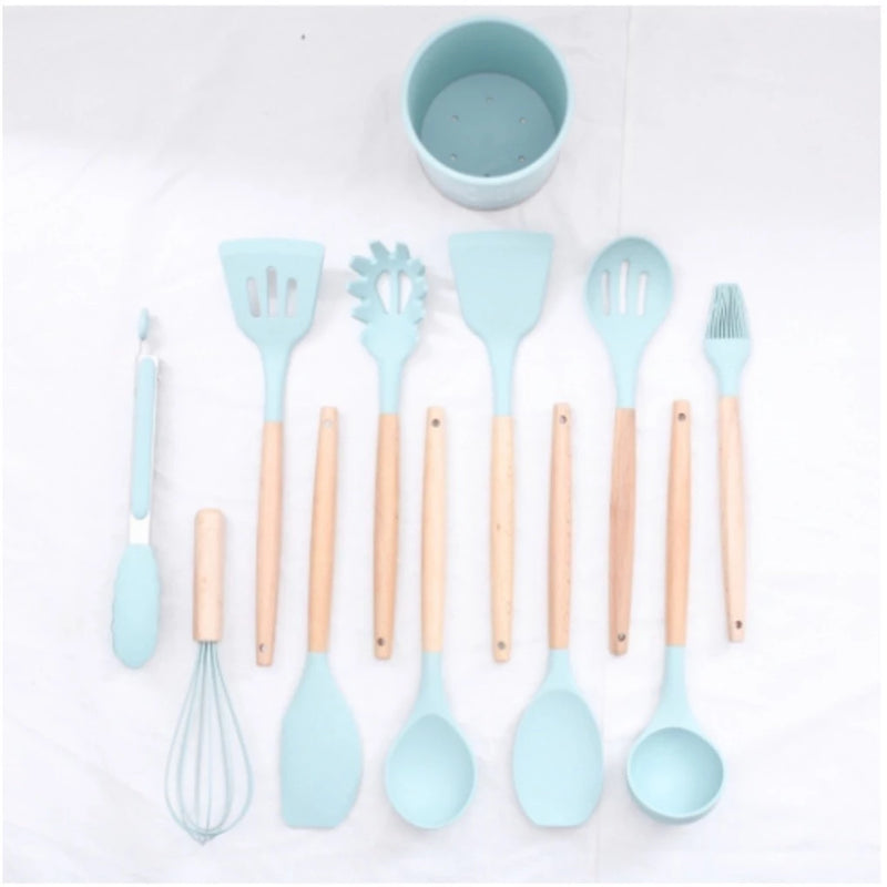 Jogo de Cozinha Kit C/12 Peças de Silicone Utensílios