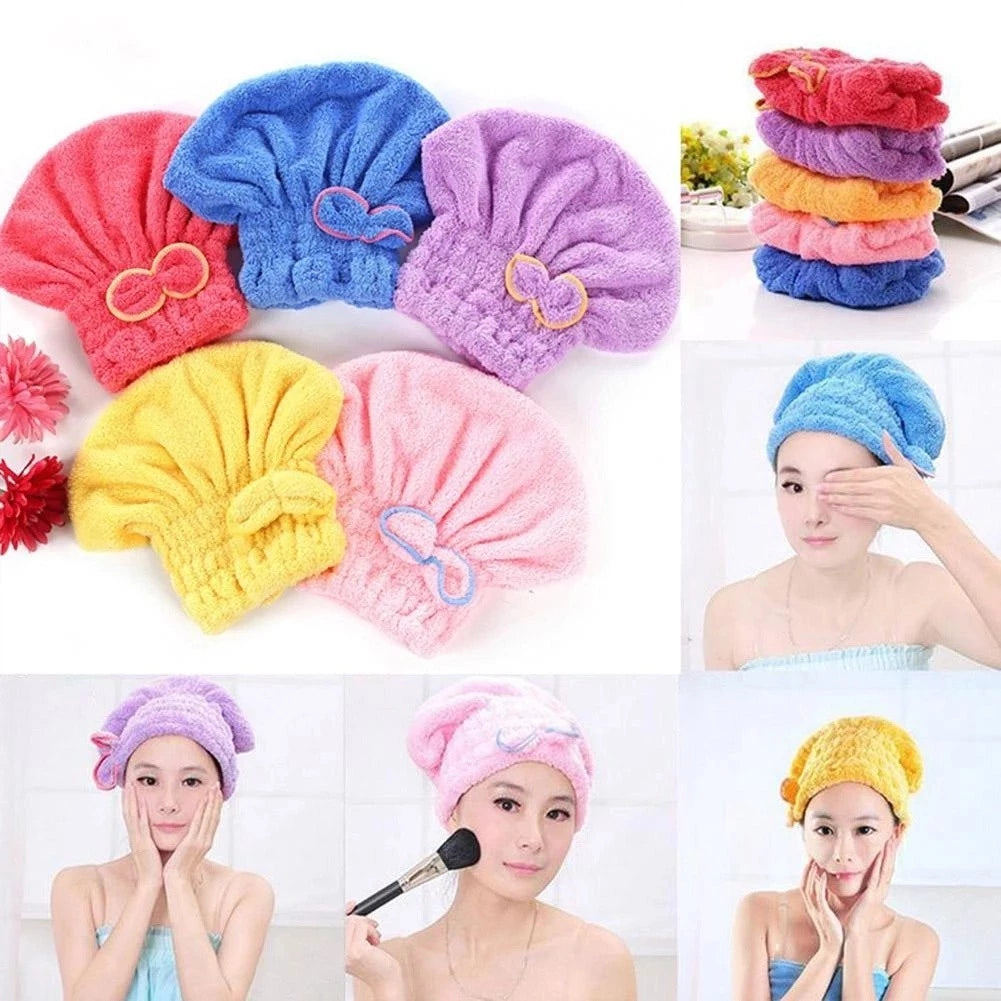 Kit Touca para seca cabelo Mágica Touca de Banho (COMPRE 1 LEVE 3)