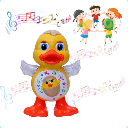 Patinho Que Dança e Balança Com Som Luz Infantil