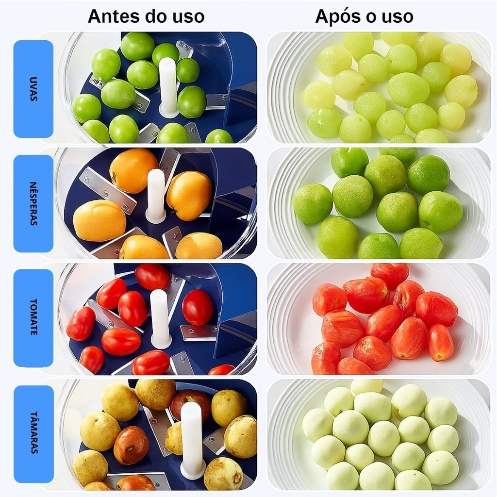 Descascador Elétrico de Alho e Frutas Automático