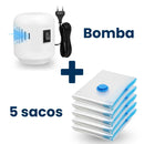 Kit 5 Saco a Vácuo + Bomba Elétrica 110v 220v (últimas unidades)