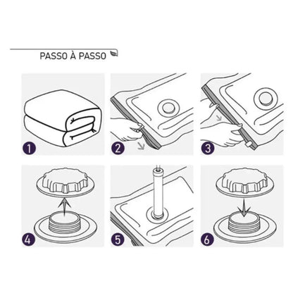 Kit 5 Saco a Vácuo + Bomba Elétrica 110v 220v (últimas unidades)