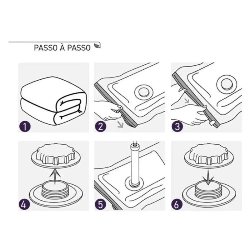 Kit 5 Saco a Vácuo + Bomba Elétrica 110v 220v (últimas unidades)