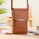Bolsa Transversal Crossbody Feminina Porta Celular de Couro PU