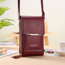 Bolsa Transversal Crossbody Feminina Porta Celular de Couro PU