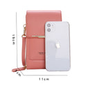 Bolsa Transversal Crossbody Feminina Porta Celular de Couro PU