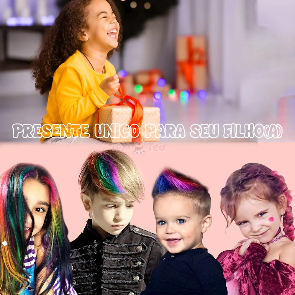 Hair Chalk Kids - Tinta multicolor Infantil e Adulto