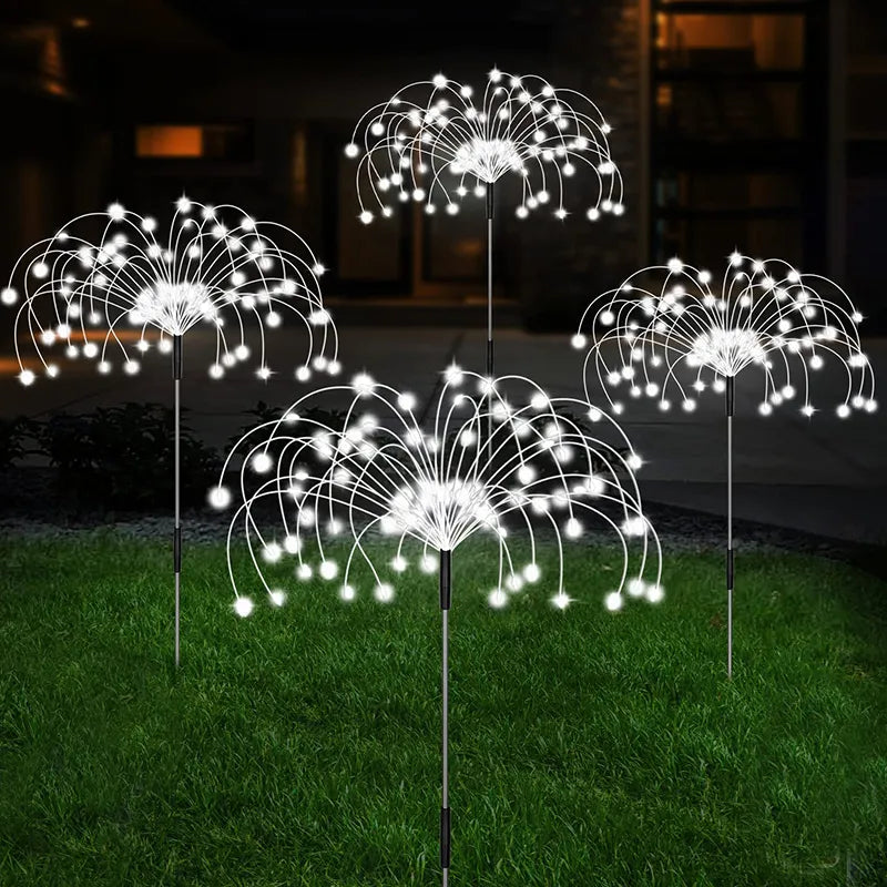 Decoração Solar para Jardim Luminária Fibra OTICA PROVA D'ÁGUA