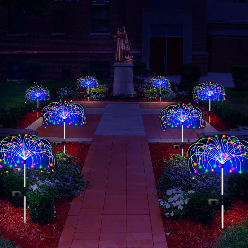 Decoração Solar para Jardim Luminária Fibra OTICA PROVA D'ÁGUA